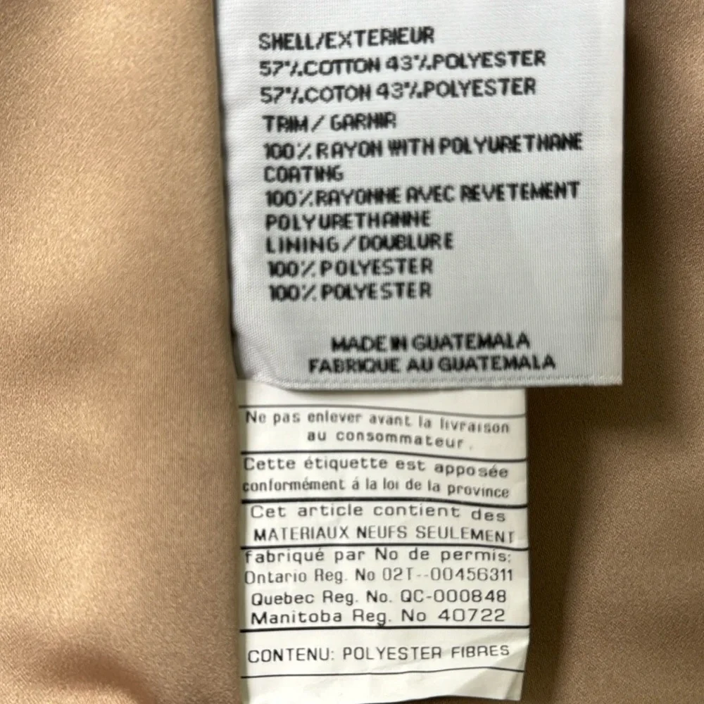 Via Spiga Water Repellent Tan Trench Coat size Medium